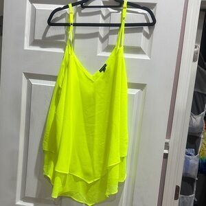 Torrid Neon Yellow Layered Camisole